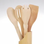 Kit utensílios de bambu 05 peças - Imagem 2